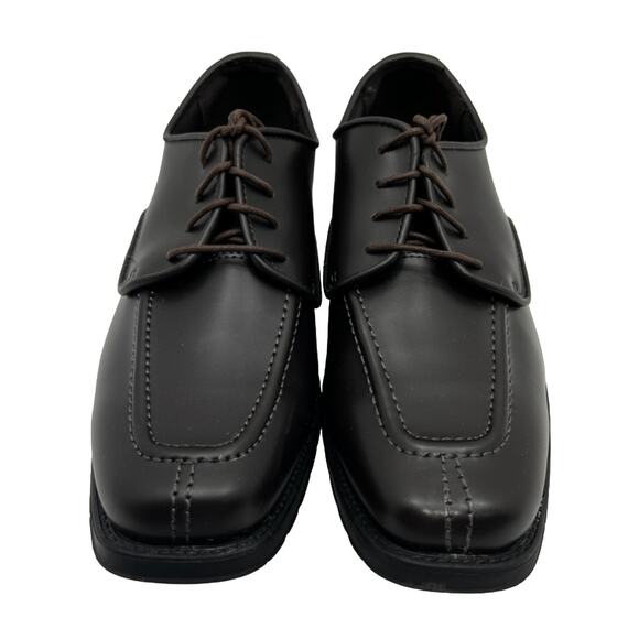 Jean Yves Stanford Brown Upper Square Toe Derby Mens 10.5M Dress Shoes* - Picture 1 of 8